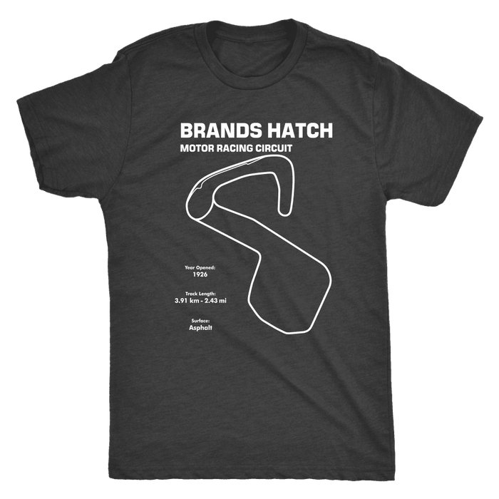 Brands Hatch Motor Racing Circuit Track Outline Series T-shirt