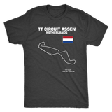 TT Circuit Assen Netherlands Race Track Outline Series T-shirt or Hoodie