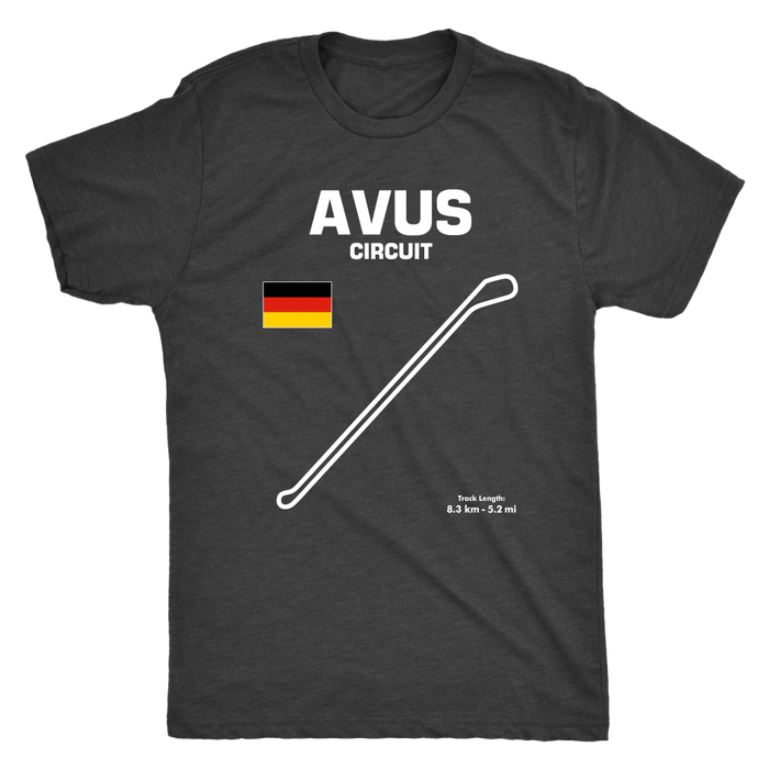 Avus Circuit Germany Race Track Outline Series T-shirt and Hoodie