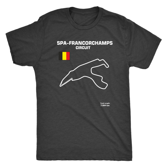 Circuit de Spa-Francorchamps Track Outline Series T-shirt and Hoodie