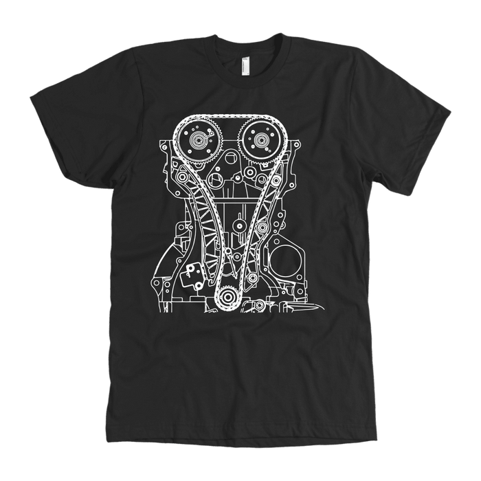 T&D Illustration Series 4B11 Evo X engine Premium Mens (unisex) T-shirt