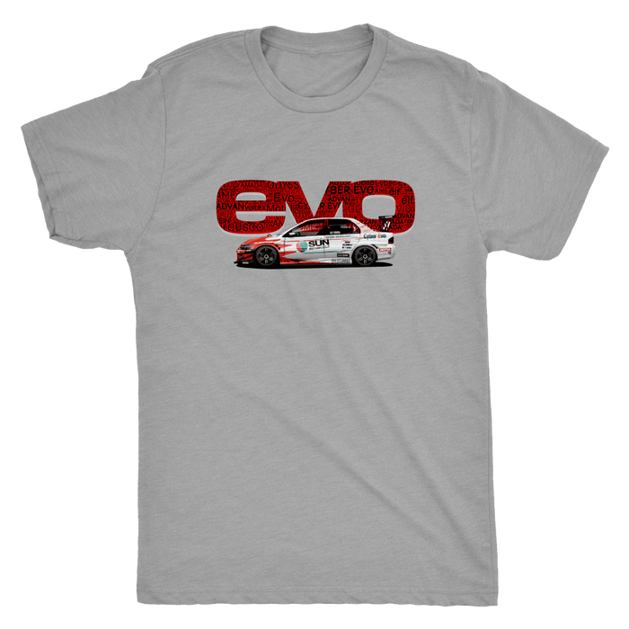 Mitsubishi Lancer Evolution Word T-shirt Mens and Womens