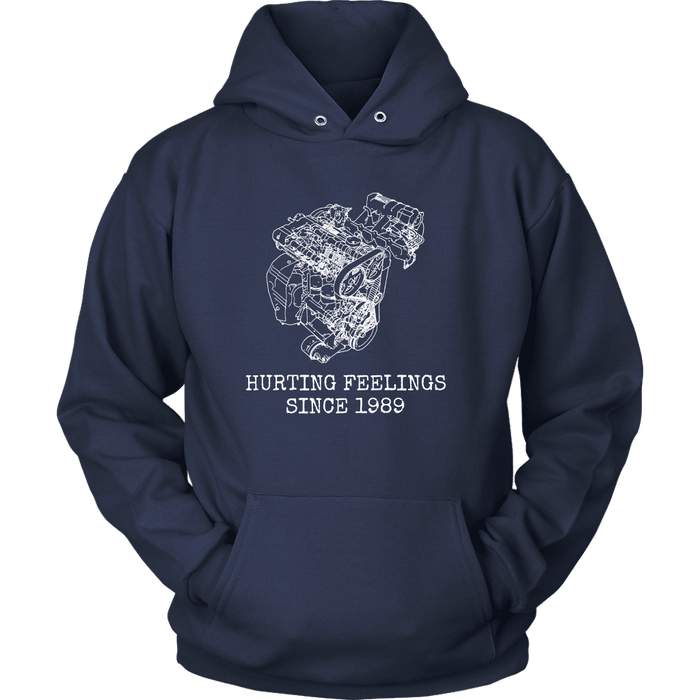 DSM 4G63 Hurting Feelings Since 1989 Hooded Sweatshirt Mens (unisex)