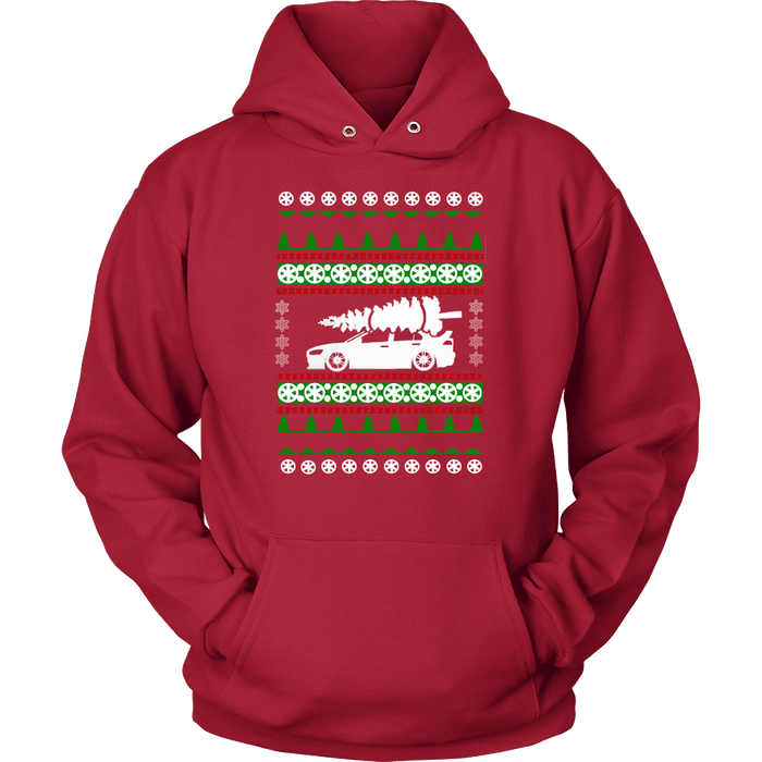 Lancer Evo 10 X Ugly Christmas Sweater crew and hoodie mens (unisex) sweatshirt