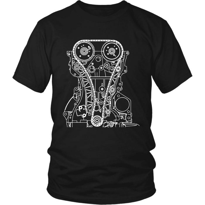 T&D Illustration Series 4B11 Evo X engine  Mens (unisex) T-shirt