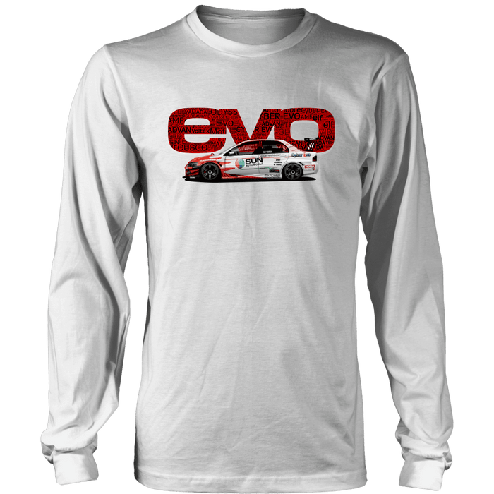 Mitsubishi Lancer Evolution Word T-shirt Mens and Womens