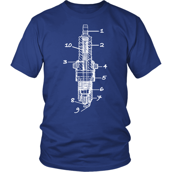 T&D Illustration Series- Sparkplug Unisex (multiple colors) front and rear print