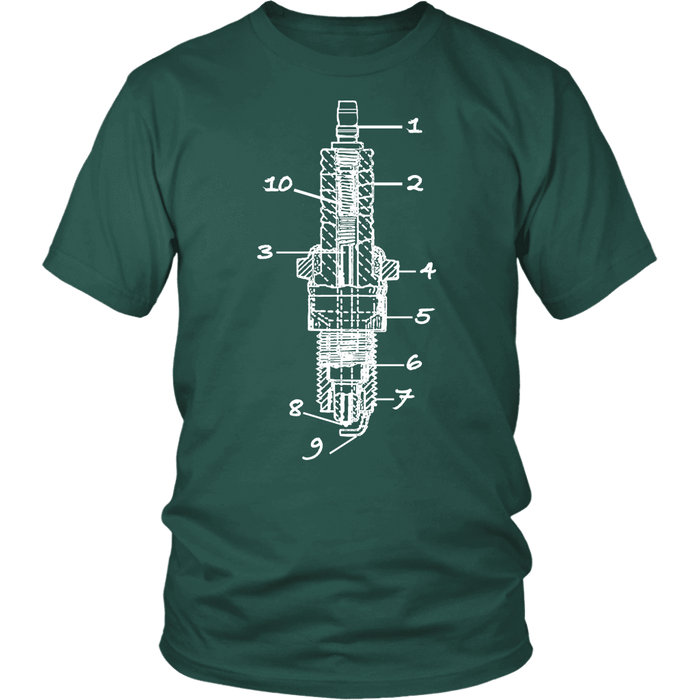 T&D Illustration Series- Sparkplug Unisex (multiple colors) front and rear print