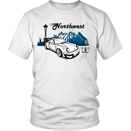 Northwest Rain City Porsche RWB Rauhwelt t shirt mens white