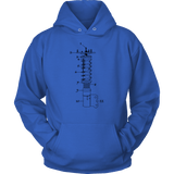 T&D Illustration Series Coilover Mens(unisex) Hooded Sweatshirt multiple colors(front and rear print) Dark Version