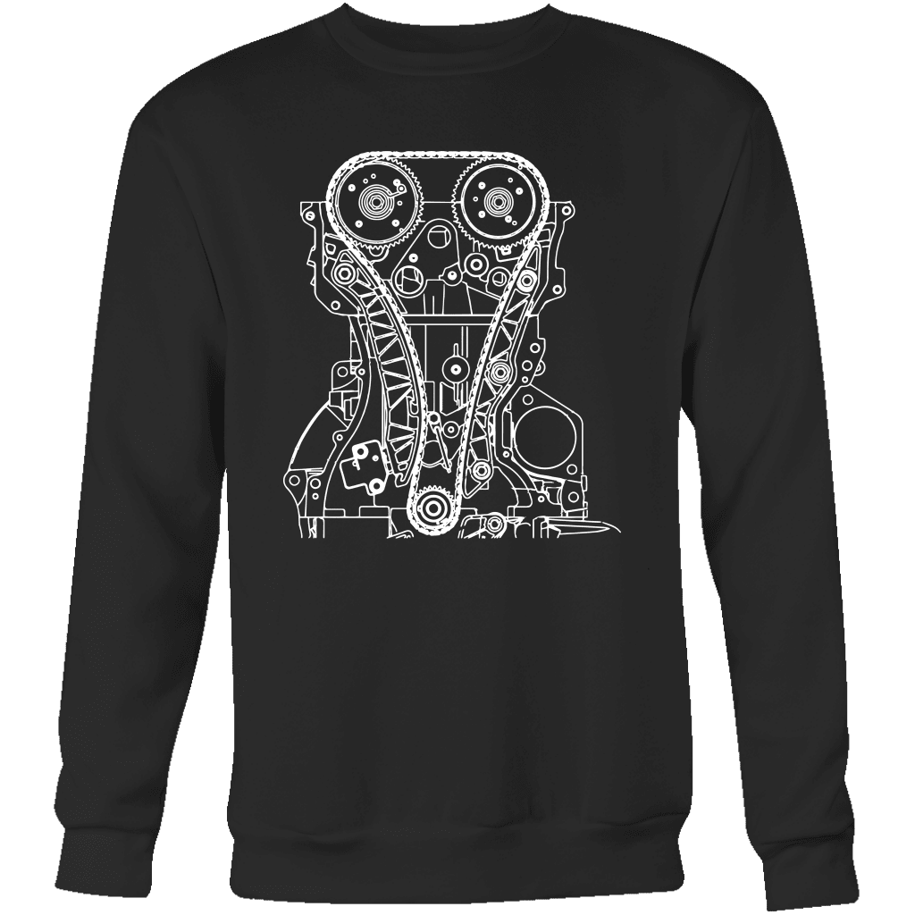 T&D Illustration Series 4B11 Evo X engine Mens Crewneck Sweatshirt (unisex)