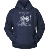 T&D Illustration Series- Twin Scroll Turbo mens (unisex) hoodie sweatshirt front and rear print