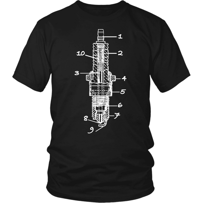 T&D Illustration Series- Sparkplug Unisex (multiple colors) front and rear print