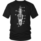 T&D Illustration Series- Sparkplug Unisex (multiple colors) front and rear print