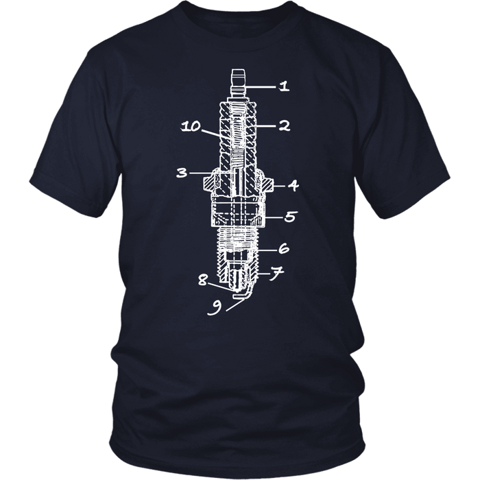 T&D Illustration Series- Sparkplug Unisex (multiple colors) front and rear print