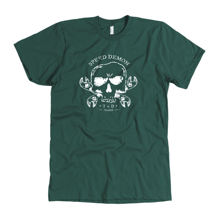 Tool and Dye Designs Speed Demon Premium T Shirt mens (unisex)(multiple colors)