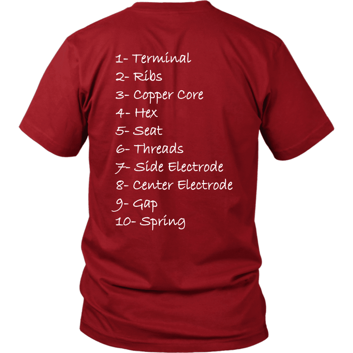 T&D Illustration Series- Sparkplug Unisex (multiple colors) front and rear print