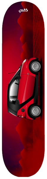Car Art Smart Car Skateboard Deck 7-ply Canadian Hard Rock Maple Red V1