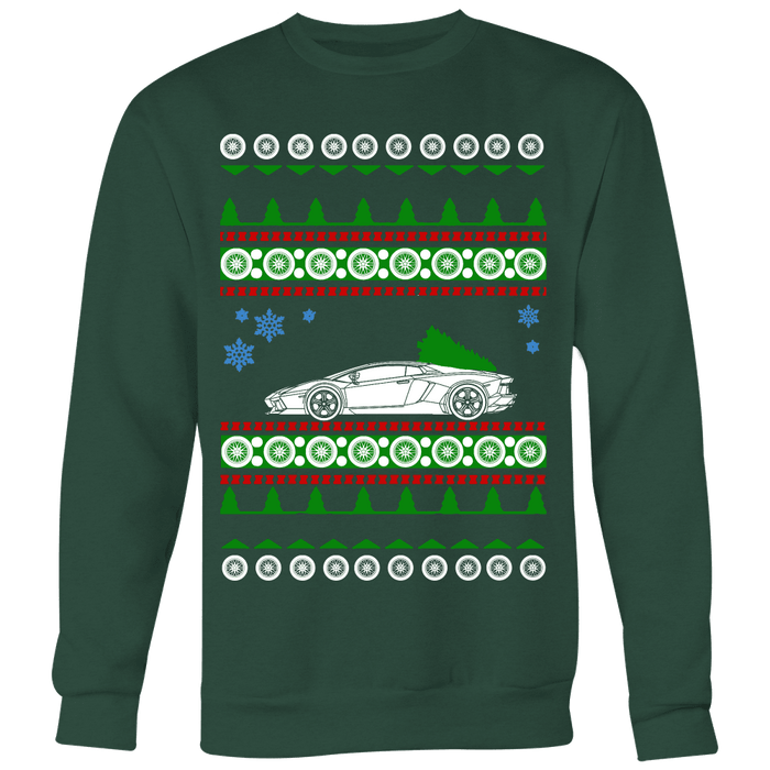 Exotic Car Ugly Christmas Sweater, hoodie and long sleeve t-shirt Lamborghini Aventador sweatshirt