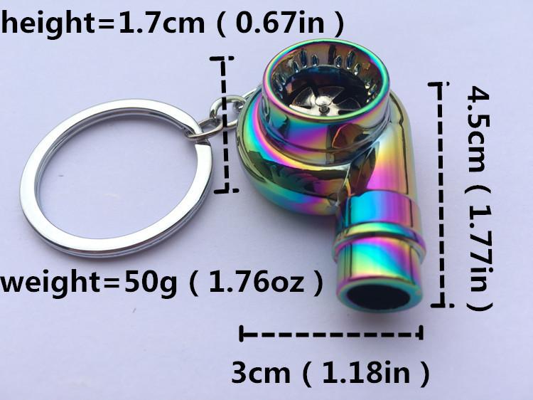 Spinning Turbo Keychain with Whistle