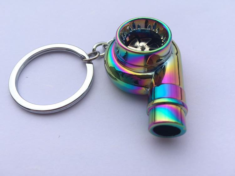 Spinning Turbo Keychain with Whistle