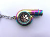 Titanium look spinning turbo turbine keychain whistle jdm boosted boost import