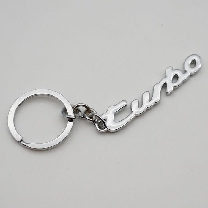 Metal Turbo Script Key chain