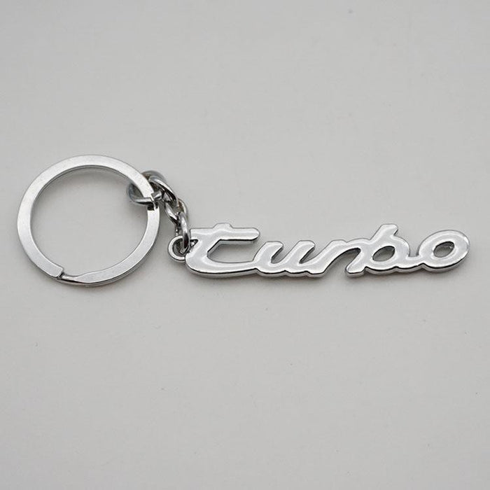 porsche turbo script key chain