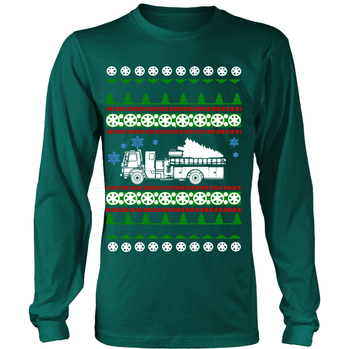 Fire Truck Ugly Christmas Sweater, hoodie and long sleeve t-shirt emt paramedic sweatshirt