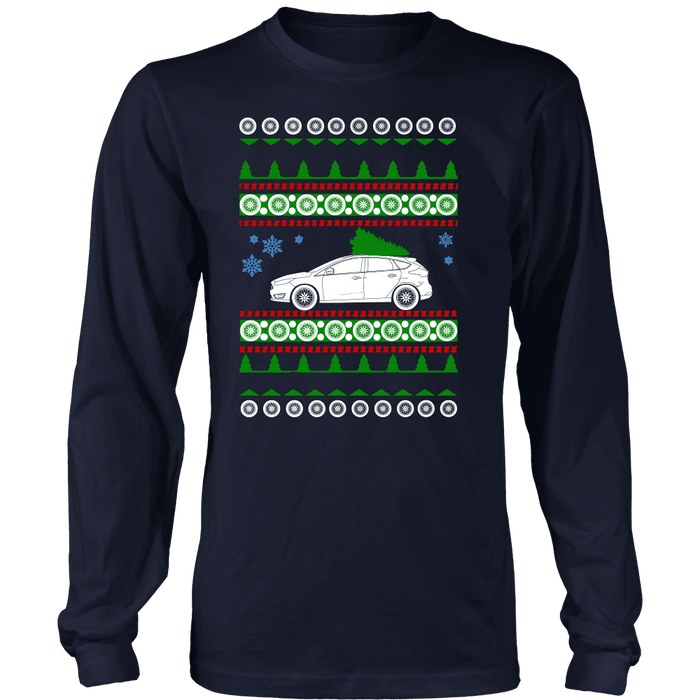 Ford Focus ST ugly christmas sweater, hoodie and long sleeve t-shirt sweatshirt