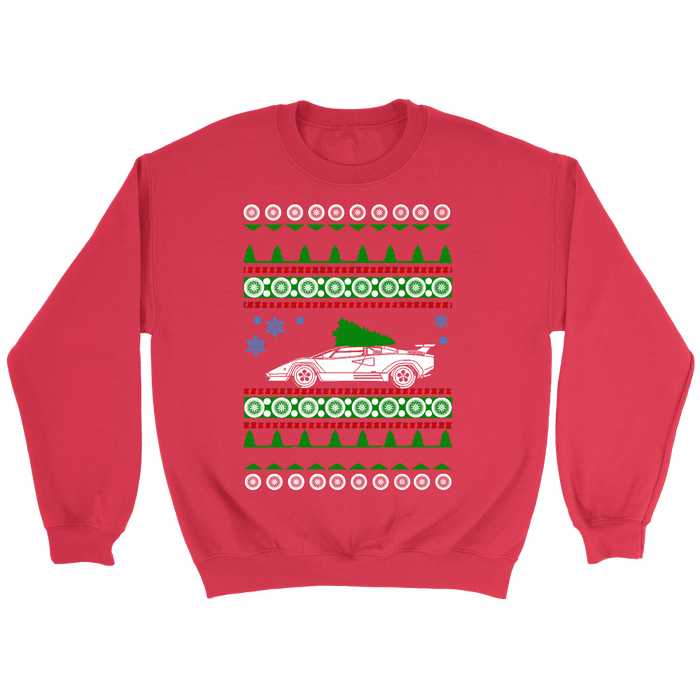 Exotic Car Ugly Christsmas Sweater, hoodie and long sleeve t-shirt Lamborghini Countach sweatshirt