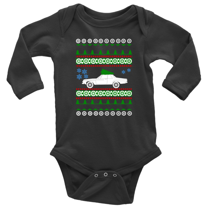 american car or truck like a  Dart Ugly Christmas Sweater one piece