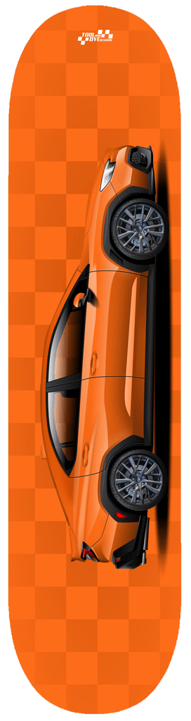 Car Art 2022 Launch Edition Subie Skateboard Deck 7-ply Canadian Hard Rock Maple Orange V1