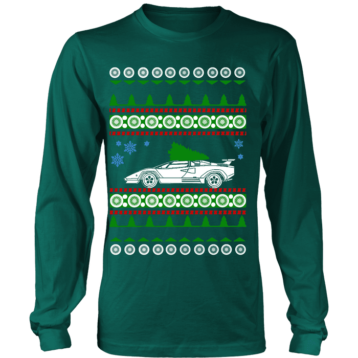 Exotic Car Ugly Christsmas Sweater, hoodie and long sleeve t-shirt Lamborghini Countach sweatshirt