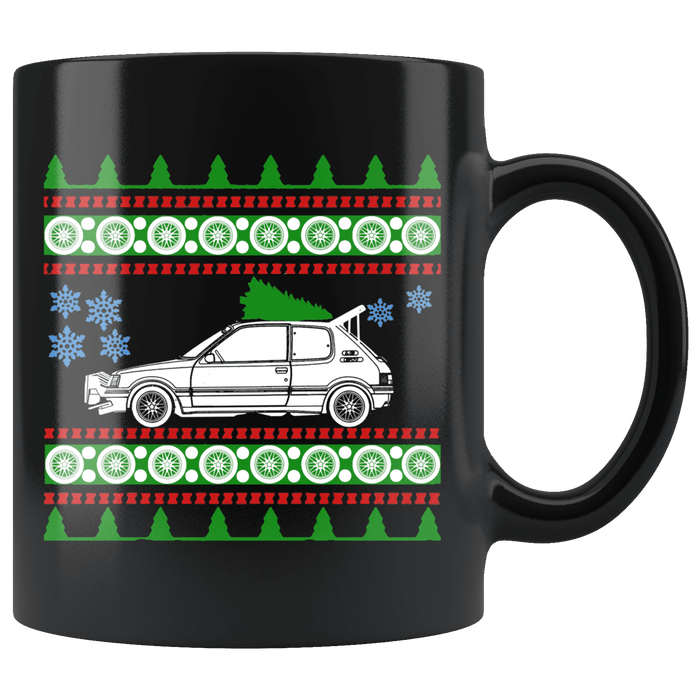 Peugot 205 T16 Ugly Christmas Sweater Mug