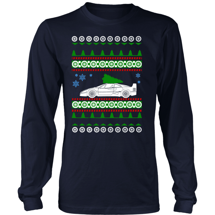 Ferrari F40 Ugly Christmas Sweater, hoodie and long sleeve t-shirt sweatshirt