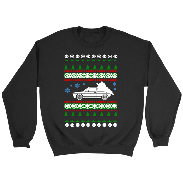 car like a Mk1 Rabbit GTI Golf Ugly Christmas Sweater hoodie and long sleeve t-shirt sweatshirt