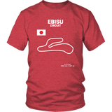 Ebisu Circuit Japan Race Track Outline Series t-shirt or Hoodie