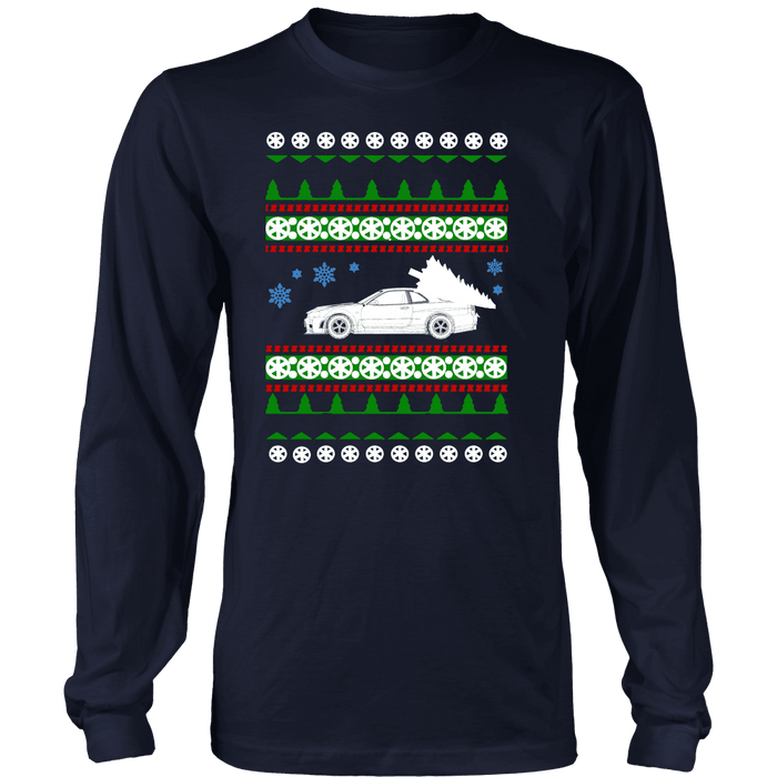 Nissan R34 Skyline GTR Ugly Christmas sweater, hoodies and long sleeve t-shirt sweatshirt